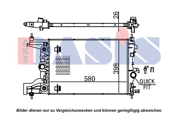 AKS DASIS Radiaator,mootorijahutus 150089N